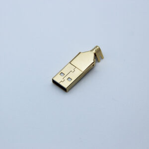 Fully assembled gold USB-A connector