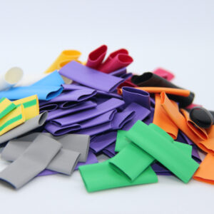 pile of heat-shrink on a white background